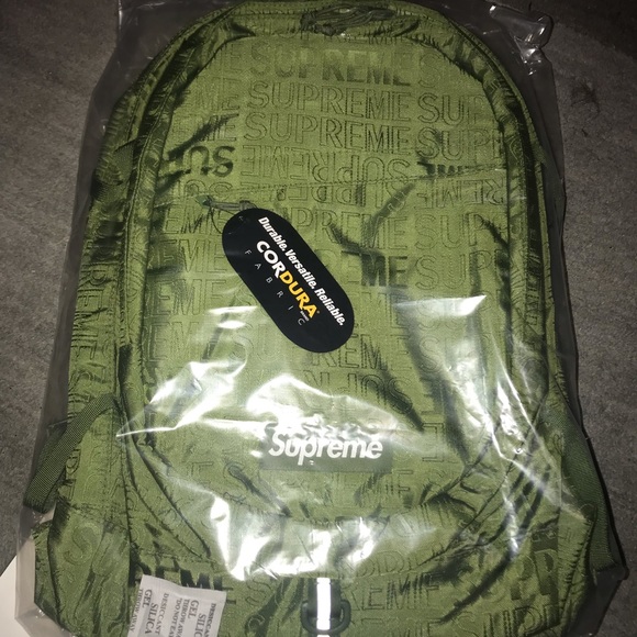olive green supreme backpack